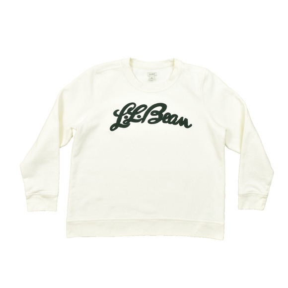 L.L. Bean Other - LL Bean Crewneck Sweatshirt Mens XL White Signature Script Logo Cotton Blend